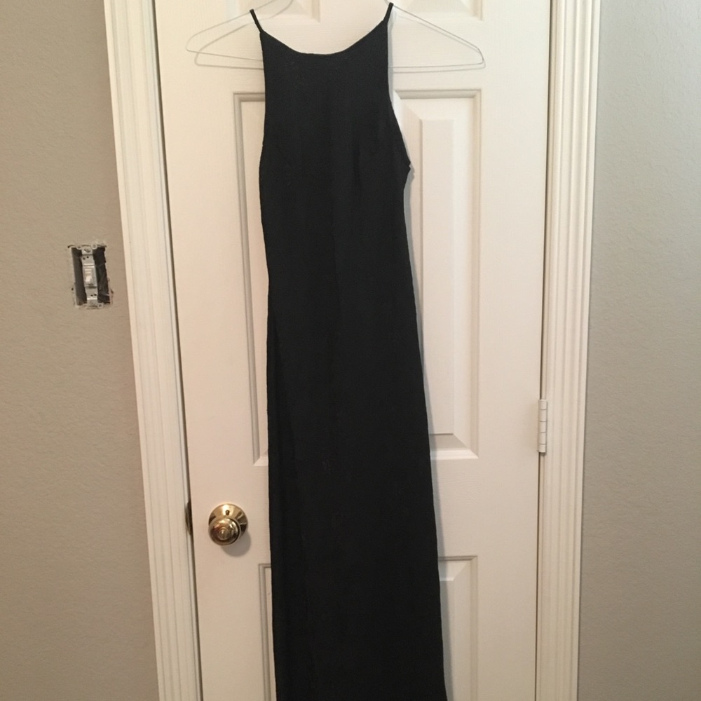 Black floor length banquet dress